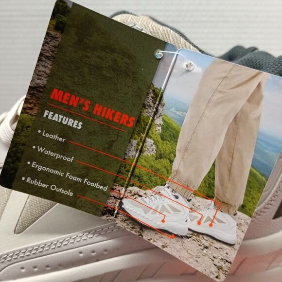 Men’s size 11 Ozark Trail Tech Hiker Waterproof Boots Stone - Picture 4 of 8